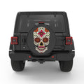 SUGAR SKULL PEARL  WHITE CARBON FIBER TIRE COVER