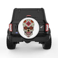 SUGAR SKULL WHITE TIRE COVER