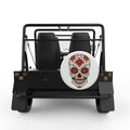 SUGAR SKULL WHITE TIRE COVER FOR MOKE