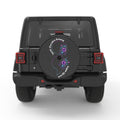 SUICIDE PREVENTION AWARENESS BLACK CARBON FIBER TIRE COVER