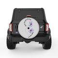 SUICIDE PREVENTION AWARENESS SILVER CARBON FIBER TIRE COVER