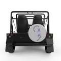 SUICIDE PREVENTION AWARENESS SILVER CARBON FIBER TIRE COVER FOR MOKE