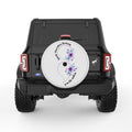 SUICIDE PREVENTION AWARENESS PEARL  WHITE CARBON FIBER TIRE COVER