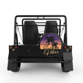 SUMMER VIBES PALM TREES BLACK TIRE COVER FOR MOKE
