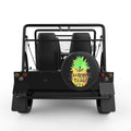 SUMMER VIBES PINAPPLE BLACK CARBON FIBER TIRE COVER FOR MOKE