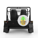 SUMMER VIBES PINAPPLE WHITE TIRE COVER FOR MOKE