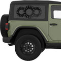 SUNFLOWERS QUARTER WINDOW DECAL FITS 2011-2018 JEEP WRANGLER 2 DOOR HARD TOP JK