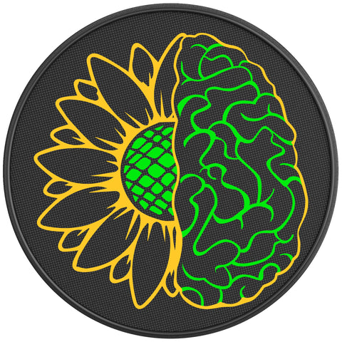 Sunflower Brain PEARL  WHITE CARBON FIBER TIRE COVER