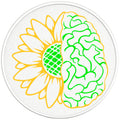 SUNFLOWER BRAIN PEARL  WHITE CARBON FIBER TIRE COVER