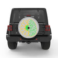 SUNFLOWER BRAIN WHITE TIRE COVER
