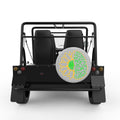 SUNFLOWER BRAIN SILVER CARBON FIBER TIRE COVER FOR MOKE