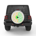 SUNFLOWER BRAIN SILVER CARBON FIBER TIRE COVER