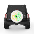 SUNFLOWER BRAIN WHITE TIRE COVER