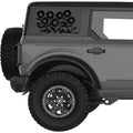 SUNFLOWER GARDEN QUARTER WINDOW DECAL FITS 2021+ FORD BRONCO 4 DOOR HARD TOP