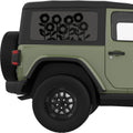 SUNFLOWER GARDEN QUARTER WINDOW DECAL FITS 2011-2018 JEEP WRANGLER 2 DOOR HARD TOP JK