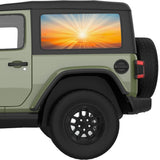 SUNRAYS QUARTER WINDOW DECAL FITS 2018+ JEEP WRANGLER 2 DOOR HARD TOP JL