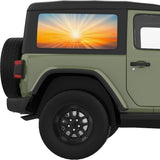 SUNRAYS QUARTER WINDOW DECAL FITS 2011-2018 JEEP WRANGLER 2 DOOR HARD TOP JK