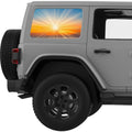 SUNRAYS QUARTER WINDOW DECAL FITS 2011-2018 JEEP WRANGLER 4 DOOR HARD TOP JKU