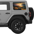 SUNRAYS MOUNTAINS LANDSCAPE QUARTER WINDOW DECAL FITS 2018+ JEEP WRANGLER 4 DOOR HARD TOP JLU