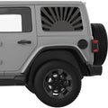 SUNRISE QUARTER WINDOW DECAL FITS 2018+ JEEP WRANGLER 4 DOOR HARD TOP JLU