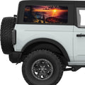 SUNSET MOUNTAINS LANDSCAPE QUARTER WINDOW DECAL FITS 2021+ FORD BRONCO 2 DOOR HARD TOP