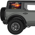 SUNSET MOUNTAINS LANDSCAPE QUARTER WINDOW DECAL FITS 2021+ FORD BRONCO 4 DOOR HARD TOP