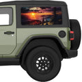 SUNSET MOUNTAINS LANDSCAPE QUARTER WINDOW DECAL FITS 2018+ JEEP WRANGLER 2 DOOR HARD TOP JL