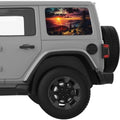 SUNSET MOUNTAINS LANDSCAPE QUARTER WINDOW DECAL FITS 2018+ JEEP WRANGLER 4 DOOR HARD TOP JLU
