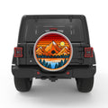 SUNSET MOUNTAINS WHITE TIRE COVER