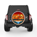 SUNSET MOUNTAINS SILVER CARBON FIBER TIRE COVER