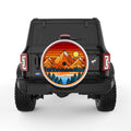 SUNSET MOUNTAINS WHITE TIRE COVER