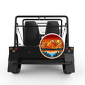 SUNSET MOUNTAINS WHITE TIRE COVER FOR MOKE