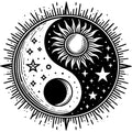 SUN MOON STARS YING YANG