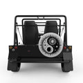 SUN MOON STARS YING YANG SILVER CARBON FIBER TIRE COVER FOR MOKE