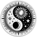 Sun Moon Stars Ying Yang