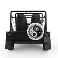 SUN MOON STARS YING YANG WHITE CARBON FIBER TIRE COVER FOR MOKE