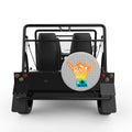 SURF WAVE SILVER CARBON FIBER TIRE COVER FOR MOKE