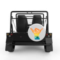 SURF WAVE WHITE CARBON FIBER TIRE COVER FOR MOKE
