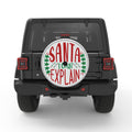 SANTA I CAN EXPLAIN SILVER CARBON FIBER TIRE COVER