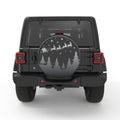 SANTAS SLEIGH CHRISTMAS NIGHT FOREST PEARL  WHITE CARBON FIBER TIRE COVER