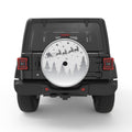 SANTAS SLEIGH CHRISTMAS NIGHT FOREST SILVER CARBON FIBER TIRE COVER