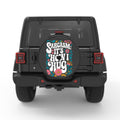 SARCASM IS HOW I HUG BLACK CARBON FIBER TIRE COVER