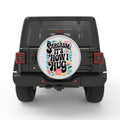 SARCASM IS HOW I HUG BLACK TIRE COVER