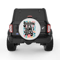 SARCASM IS HOW I HUG PEARL  WHITE CARBON FIBER TIRE COVER