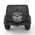 SARCASTIC IM REALLY NOT FUNNY IM JUST MEAN BLACK CARBON FIBER TIRE COVER