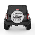 SARCASTIC IM REALLY NOT FUNNY IM JUST MEAN SILVER CARBON FIBER TIRE COVER