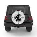 SASQUATCH COMPASS SILVER CARBON FIBER TIRE COVER