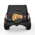 SASQUATCH FOOT PRINT BLACK TIRE COVER