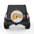 SASQUATCH FOOT PRINT SILVER CARBON FIBER TIRE COVER