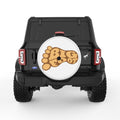 SASQUATCH FOOT PRINT WHITE TIRE COVER